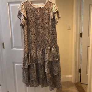 Who What Where ruffled cheetah print dress